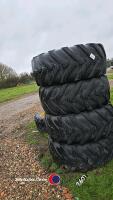 Set 4 460-70R24 Michelin tyres - 2
