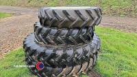 Row crop tyres, fronts 12.4R32, backs 12.4R46 - 4