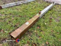 Galvanised gate post with hinge 120mm x 3.1m - 3