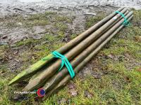 10 x 2.1m x 60mm treated fencing posts - 2