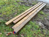 4 x 2.1m x 75mm x 75mm timber posts - 2