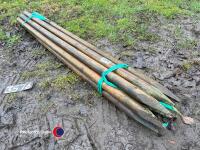 10 x 2.1m x 60mm treated fencing stakes - 2