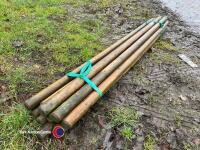 10 x 2.1m x 60mm treated fencing stakes - 3