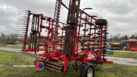 2016 Proforge Cultimax 600 / 6m trailed tined cultivator, lower linkage drawbar, 5 rows of spring tines, front levelling board. (Paddle type), rear consolidation rollers, following harrow. - 4