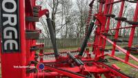 2016 Proforge Cultimax 600 / 6m trailed tined cultivator, lower linkage drawbar, 5 rows of spring tines, front levelling board. (Paddle type), rear consolidation rollers, following harrow. - 8