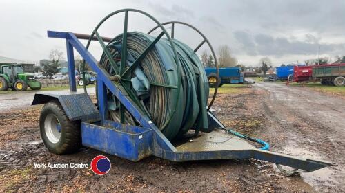 Single axle pipe reeler c/w 6in lay flat