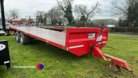 Portequip 28ft bale trailer, 2017, 8 stud flotation tyres