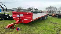 Portequip 28ft bale trailer, 2017, 8 stud flotation tyres - 2