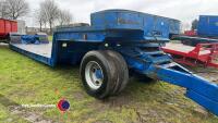 Side entry low loader trailer. Bed 21.5ft