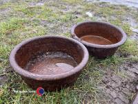 Pair of cast iron planters