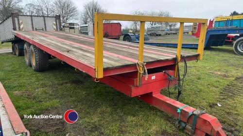 28ft tandem axle bale trailer, brakes, lights, strap box