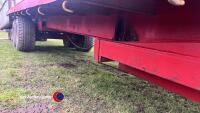 28ft tandem axle bale trailer, brakes, lights, strap box - 7