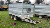 Galvanised twin axle tipping trailer