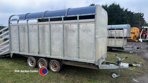 Graham Edwards DM14T 14ft x 6ft 6in livestock trailer, 2010, key in office