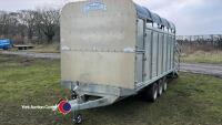 Graham Edwards DM14T 14ft x 6ft 6in livestock trailer, 2010, key in office - 2