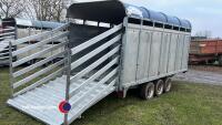 Graham Edwards DM14T 14ft x 6ft 6in livestock trailer, 2010, key in office - 4