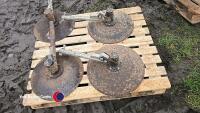 4 x Scanstone bed tiller side discs - 2