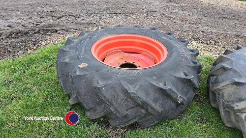 Dunlop wheel and tyre, 8.4/15-30, 8 hole centre, for zetor