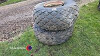 Goodyear 18.4-16 wheel & tyres pair, 8 hole centres - 4