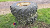 John Deere front rims, 17.5 24 tyres - 5