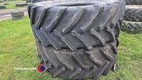 2 x 650/65R42 tractor tyres, good condition