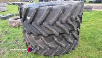 2 x 650/65R42 tractor tyres, good condition - 4