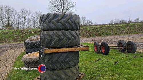 Set of 4 460/70R24 wheels and tyres to suit Manitou