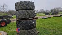 Set of 4 460/70R24 wheels and tyres to suit Manitou - 2