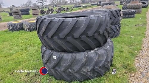 Pair 650-65R38 tyres