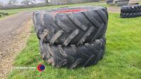 Michelin Mach X Bib 650/75R38 8 stud Fendt wheels - 5