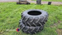 2x Kleber 13.6R24 (340/85R24) tyres 50% tread