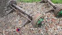 10 stud agricultural axle ex Easterby trailer - 2