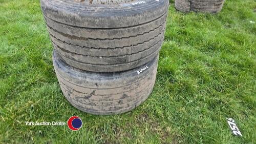 2 x 455-43-22.5 tyres