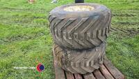 Pair of Goodyear Terra wheels, 38 x 20 x 16