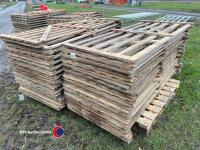 29 x 6ft wooden sheep bars, barn stored, good condition - 2