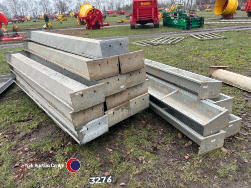 17 x 2.8m galvanised sheep troughs, very good condition