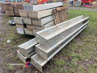 17 x 2.8m galvanised sheep troughs, very good condition - 2