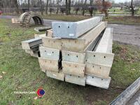 17 x 2.8m galvanised sheep troughs, very good condition - 4
