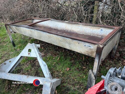 Galvanised cattle feed trough