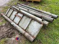 5 x metal yard farm gate posts - 4