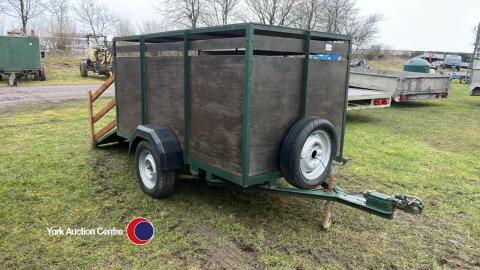 Small livestock trailer, good condition, key in office for tow bar trailer