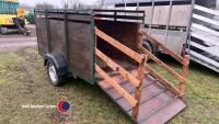 Small livestock trailer, good condition, key in office for tow bar trailer - 3