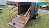 Small livestock trailer, good condition, key in office for tow bar trailer - 4