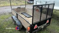 Double axle car trailer with ladder rack, low and high rear door - 4