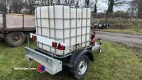 Power washer with IBC on braked trailer, with lights, legal for road, working but low pressure - 3