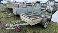 MW trailer 6ft x 4ft with lights 7 pin electrics and hitch and ladder rack and drop down tailgate ramp - 2