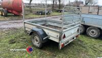 MW trailer 6ft x 4ft with lights 7 pin electrics and hitch and ladder rack and drop down tailgate ramp - 3