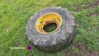 JCB 3CX wheel and tyre, 12.5.18 - 2