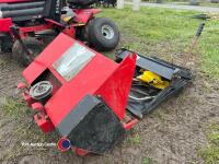 Westwood beltdrive grass collecting brush roller and large collecting bag fitted. Fits S1300 but older model to above mower. Pulley has been adapted to work with above mower and fixings adapted for above. Original linkage and fittings included - 2