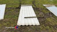 8 x white steel roofing sheets, 3m x 1m